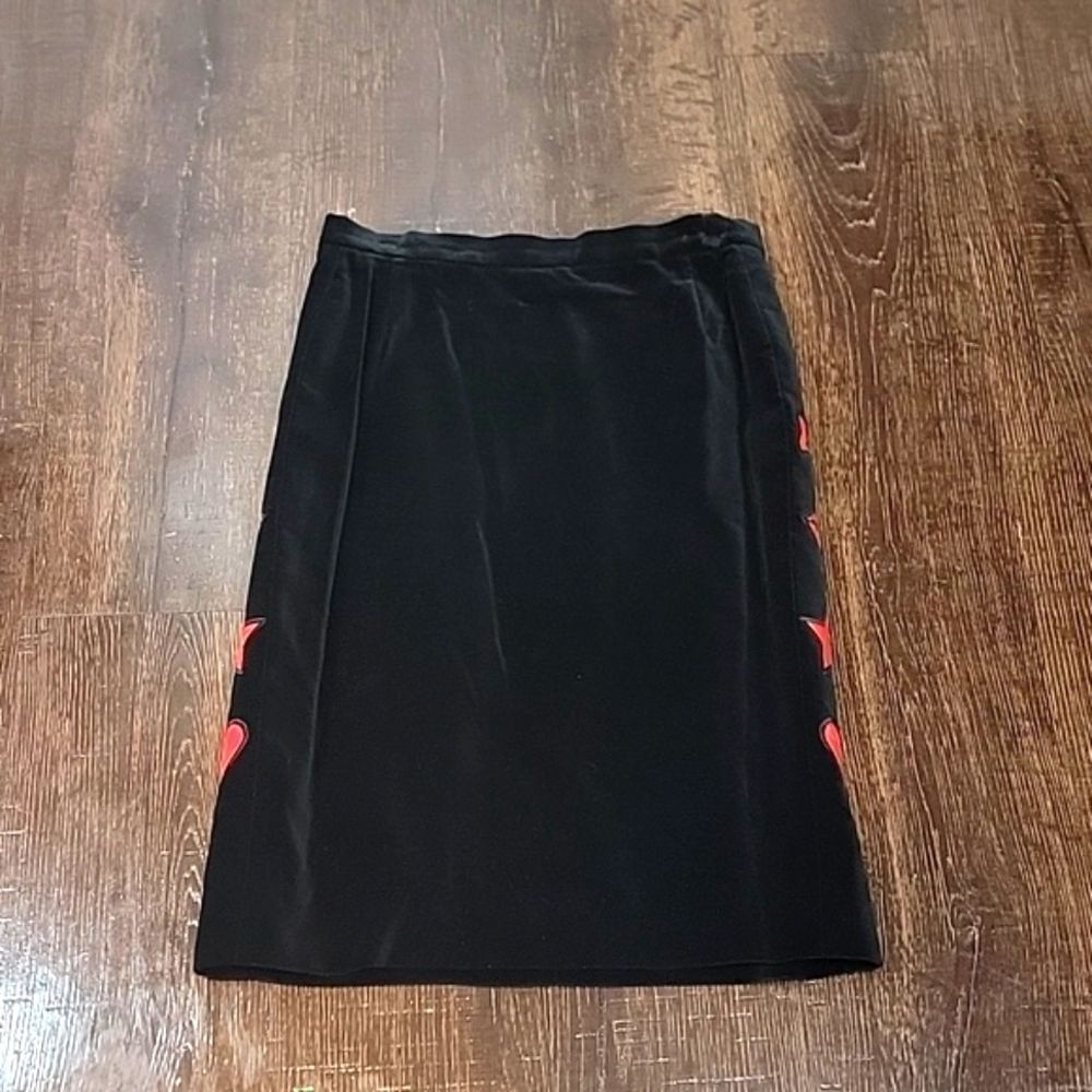 ESCADA by Magaretha Ley Vintage Black Velvet Pencil Skirt - Picture 10 of 15